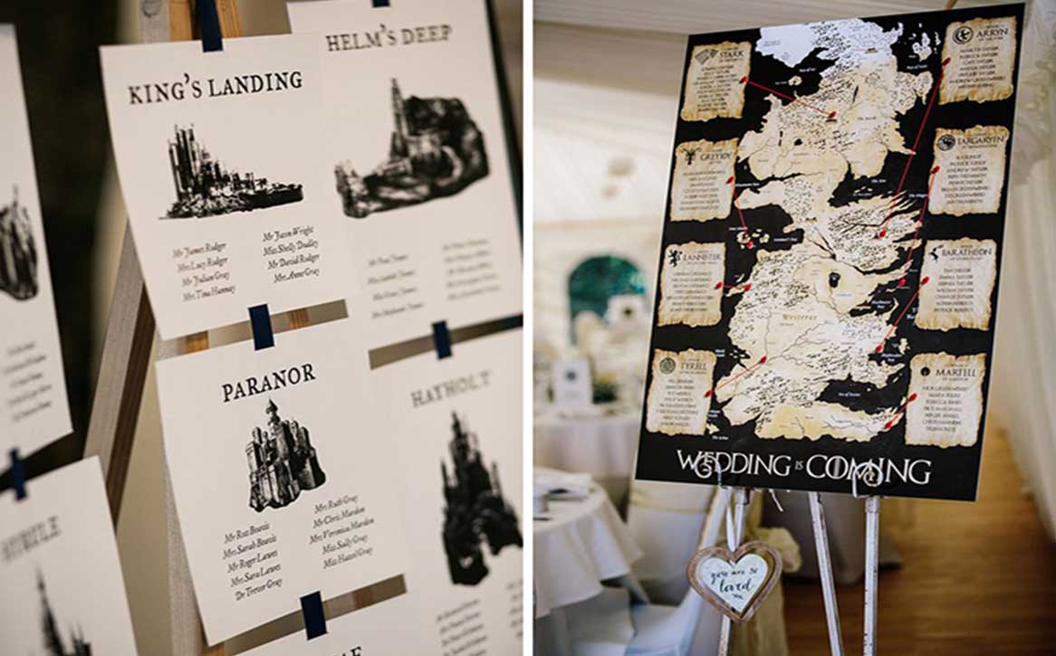 Game of Thrones Inspired Wedding Decor for all GOT Lovers