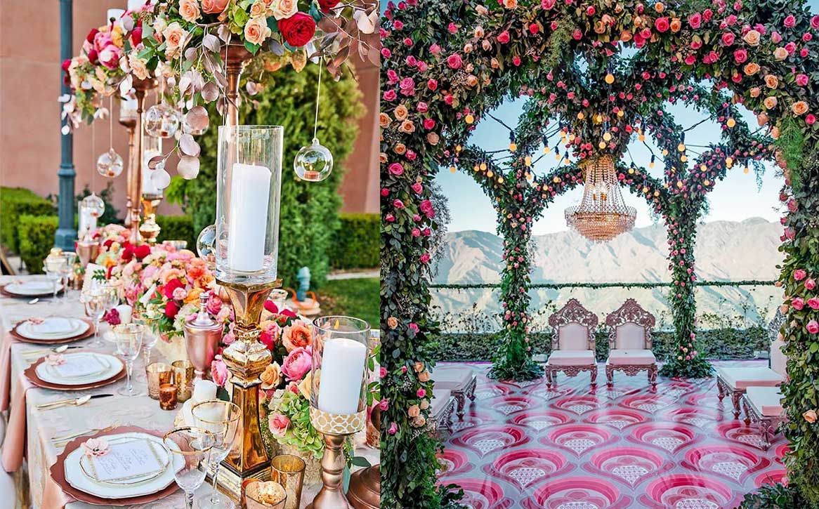 10 Magnificent ways to turn your wedding decor into a rosy affair